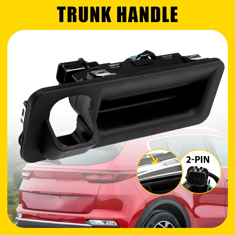 81260-D9000 For Kia Sportage 2017 2018 2019 ABS Car Tailgate Handle Door Trunk Release Switch Black 81260D9000