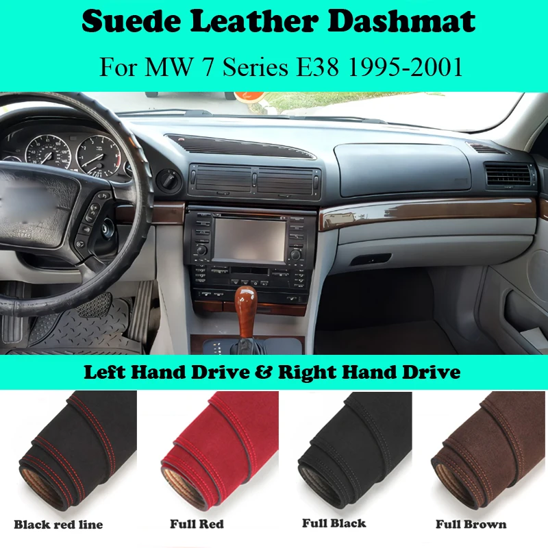 

Ornaments Car-styling Suede Leather Dashmat Dashboard Cover Dash Mat For BMW 7 Series E38 750i 540 740i 728 730 1995 1998-2001