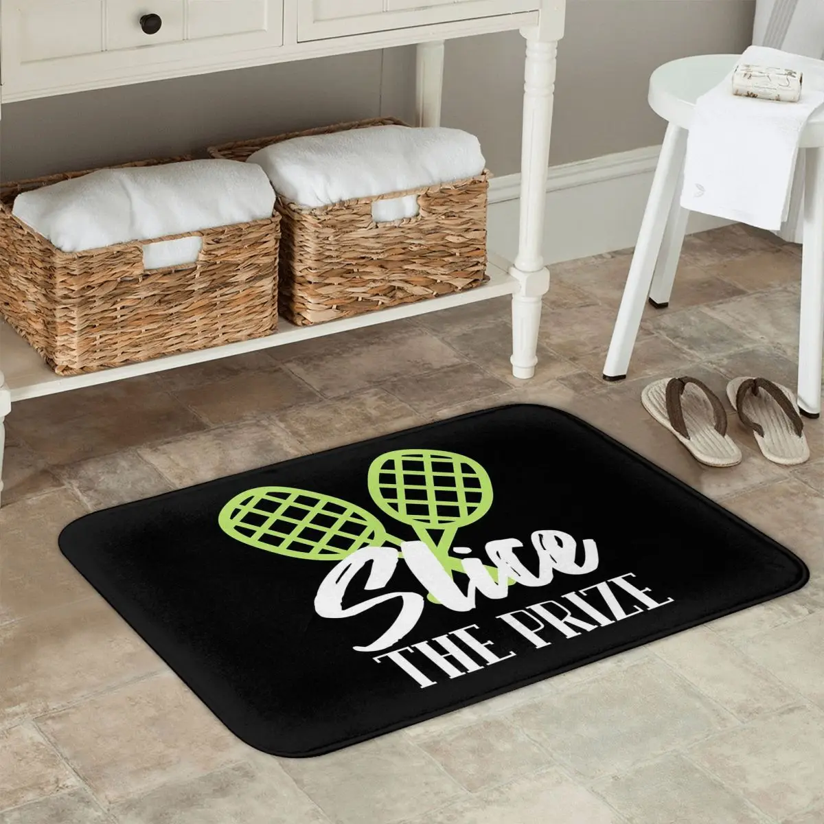 Tennis Sport Player Ball Racket Tiebreak Anti-slip Doormat Floor Mat Carpet Rug for Kitchen Entrance Living room Footpad Mats