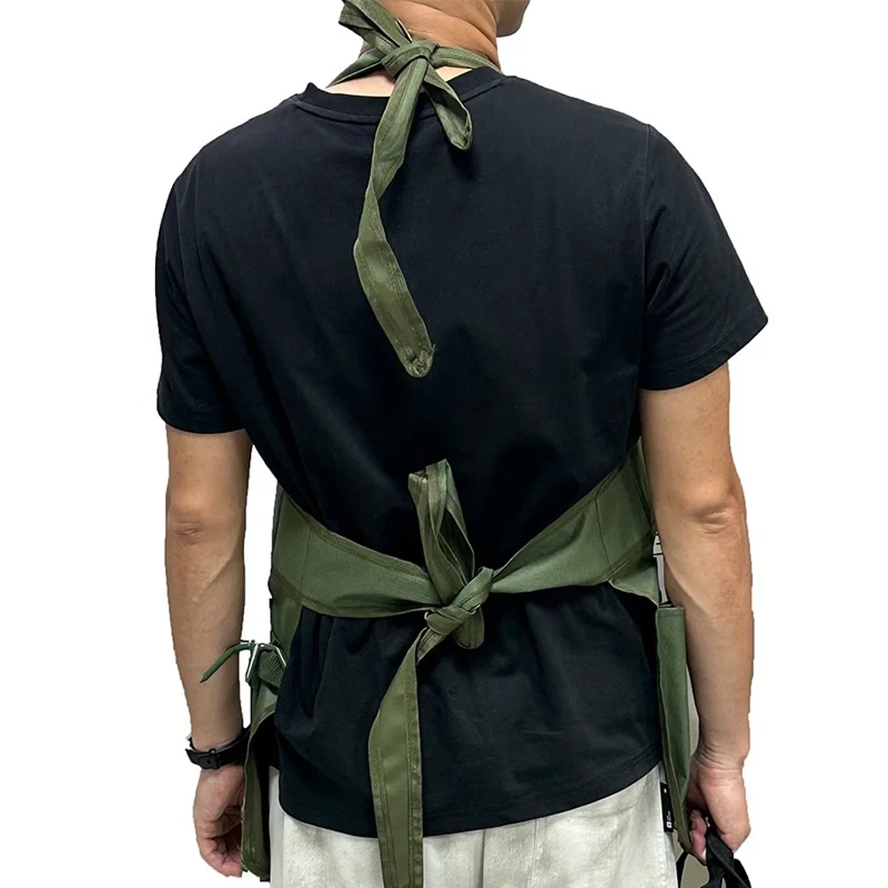 600D Oxford Cloth Work Bib With Multi Storage Pockets Garden Task Tool Belt Strap Wear Resistant Outdoor Harvesting Pouch Cloth