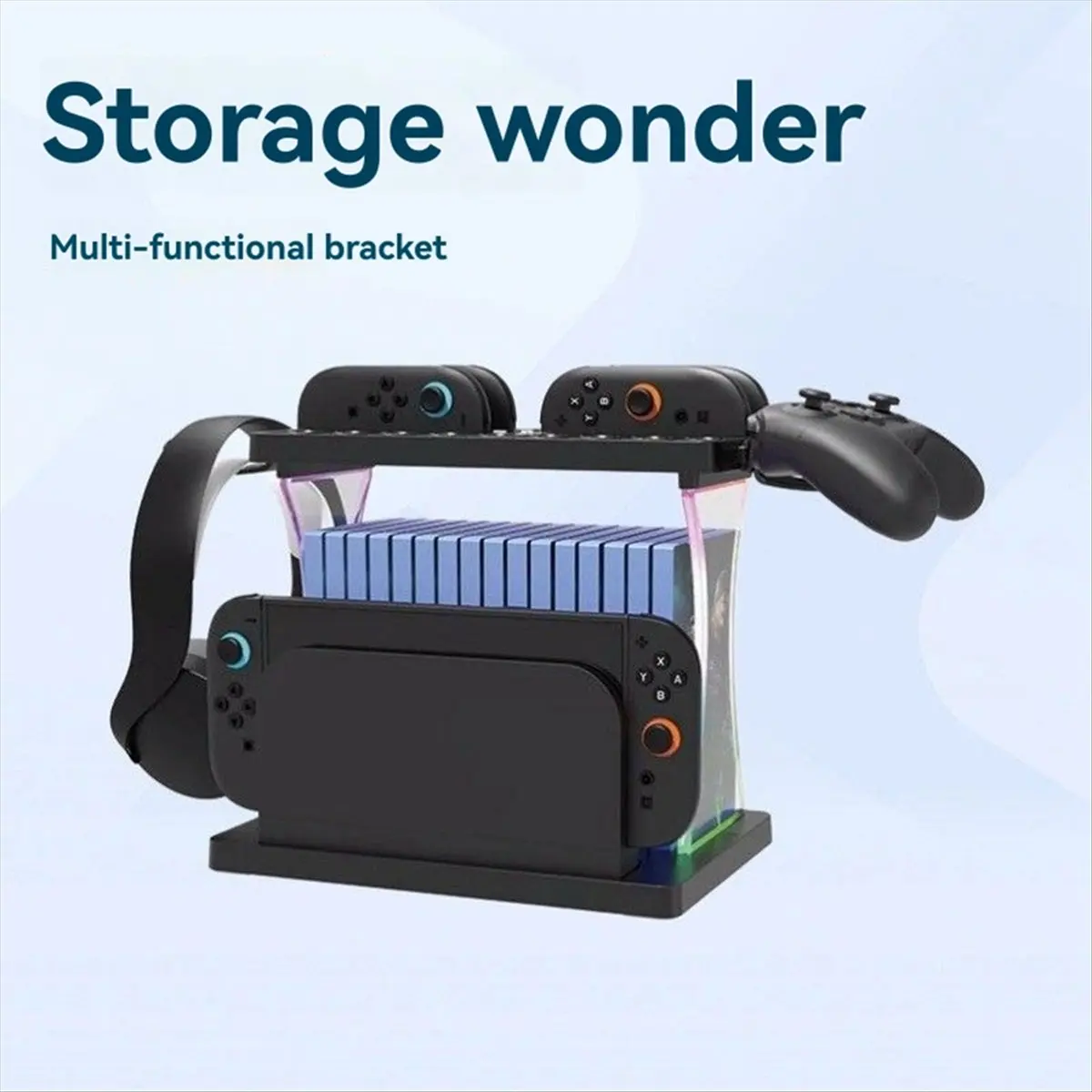 Super Sale For Switch2 Multi-Function Storage Bracket+for Joy-Con Charging Base for Switch2 CD Disc Storage Rack for Switch2