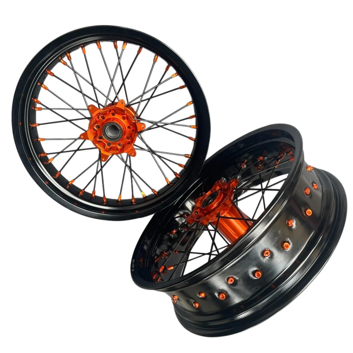 7116 Aluminum Alloy Supermoto Wheel Set Custom Color for KTM Husqvarna Motorcycle Upgrade Modification