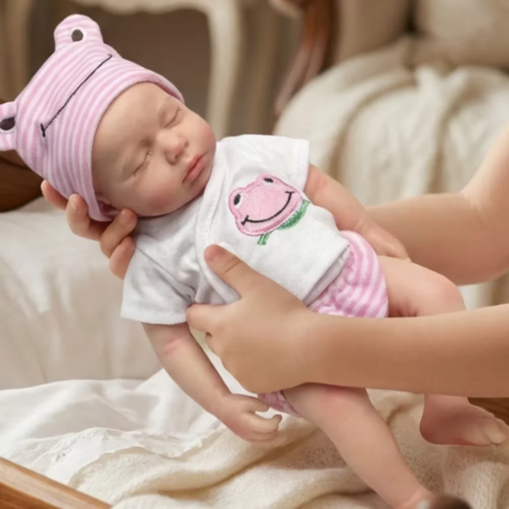 Miękka silikonowa lalka Loulou może otwierać usta Reborn Doll Baby Full Body Miękka silikonowa lalka Bebe Chłopiec i dziewczynka do wyboru — zdjęcie 4