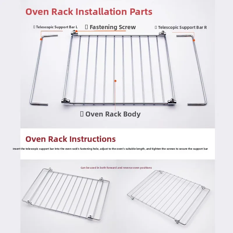 

Expandable 304 Stainl Steel Baking Tray for St Oven with Hole Steng Tray Adjustable Barbecue Net Ra Bakin...