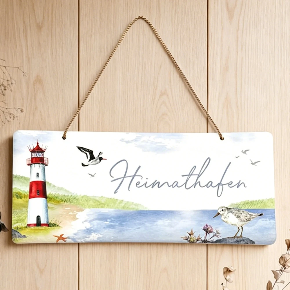 Nautical Home Decor Wood Wall Plaque, Perfect Gift For Beach House Seaside Lover Housewarming Gift Home Decor