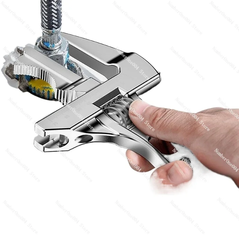 

Applicable to Plumbing Installation Bathroom Wrench Universal Multi-function Wrench Short Handle Large Opening Faucet