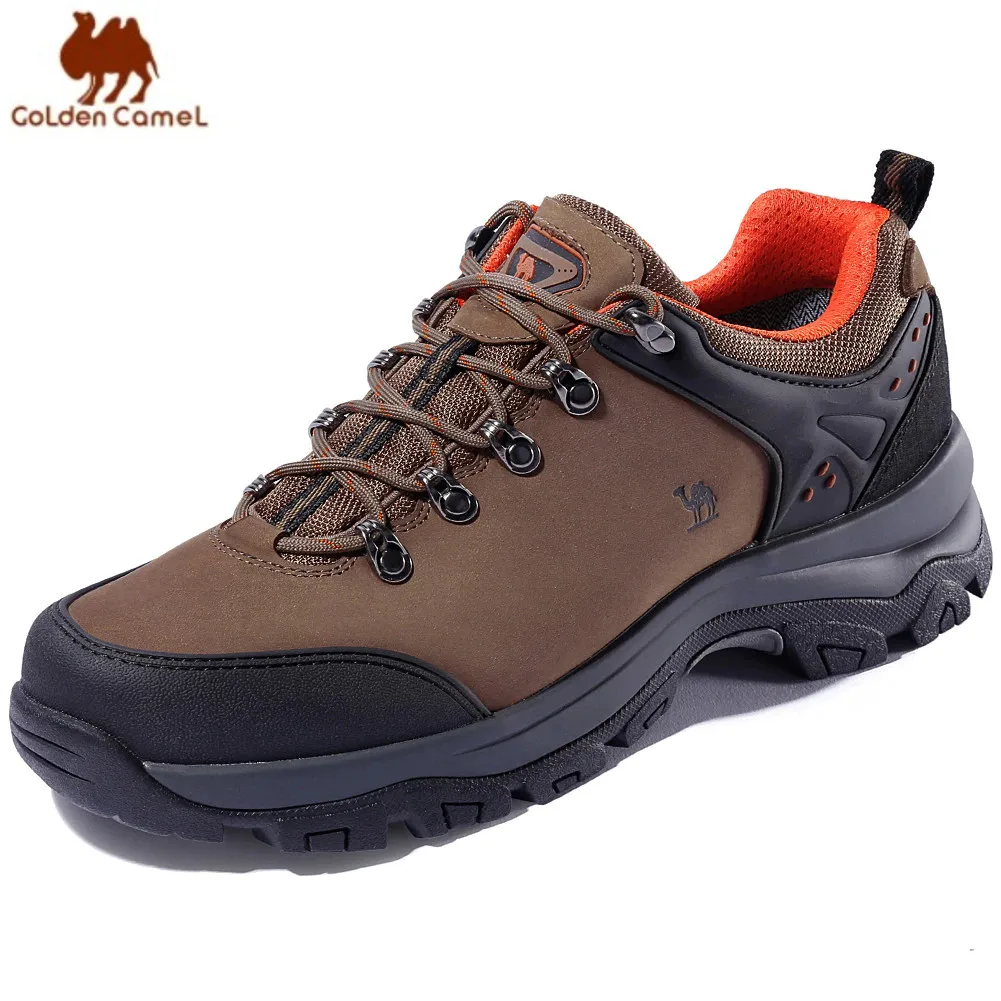 GOLDEN CAMEL Waterproof Hiking Shoes Outdoor Low-top Leather Trekking Shoes for Men Walking Male Sneakers 2023 Spring New