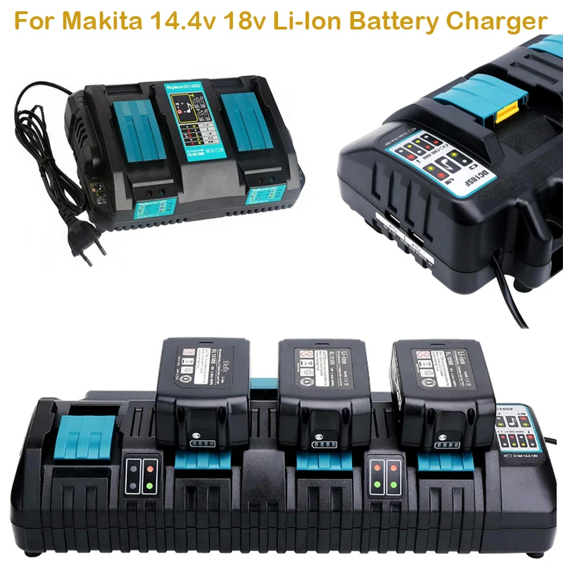 Quick charger For Makita 14.4V 18V Li-Ion Battery 2/4-Port Battery Charger For Makita BL1820 BL1830