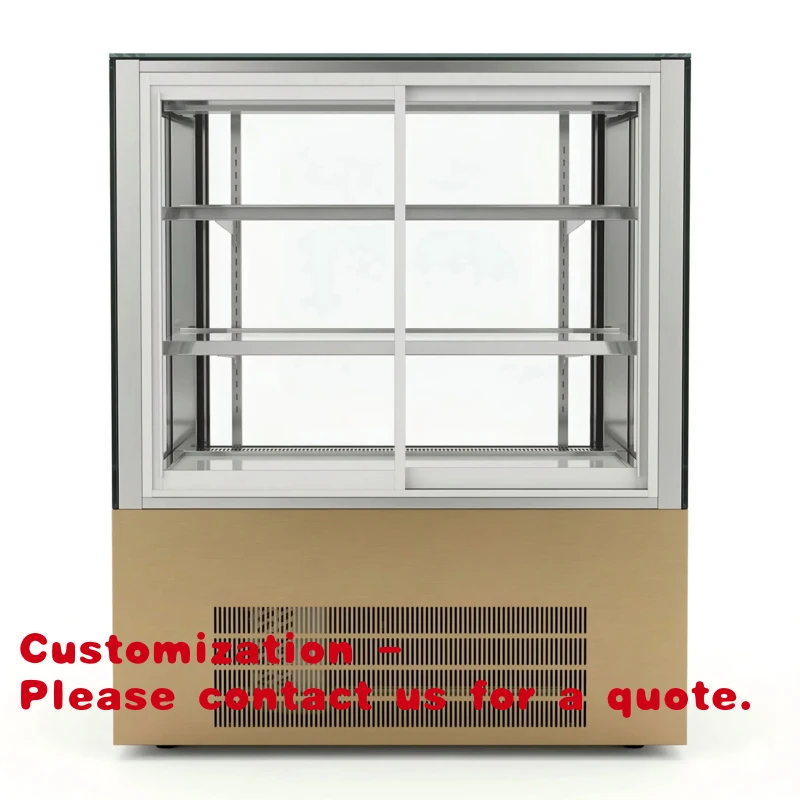 Customize.Commercial Square Glass Cake Display Fridge Bakery Showcase Fan Cooling Refrigerated Pastry Cabinet Cafe Dessert S