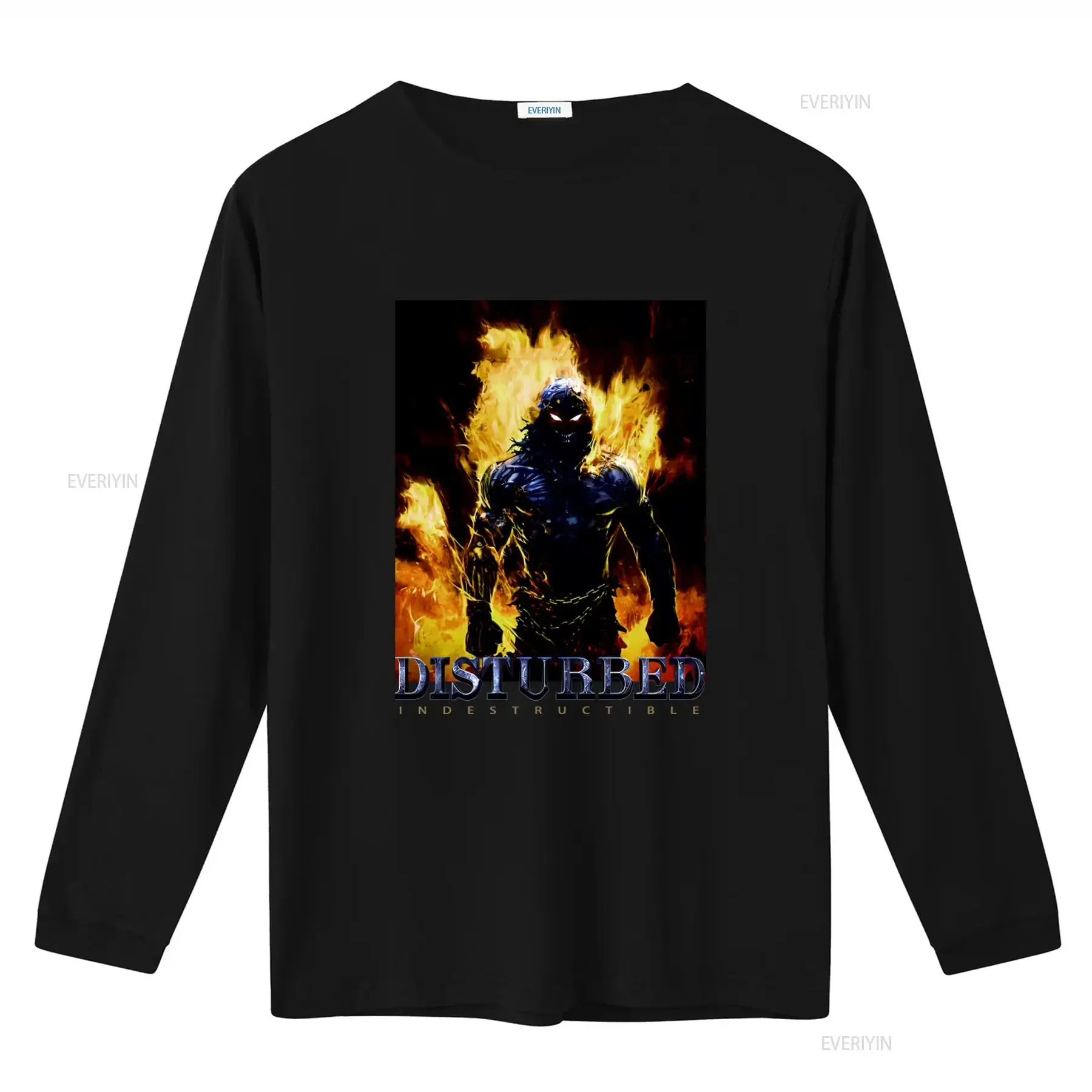 Disturbed Band Indestructible T Shirt Black Full Sizes Long or s vintage Washed Breathable Slightly graphic Stylish Soft