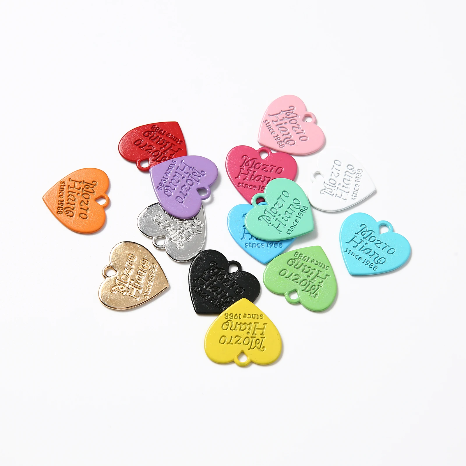 1/5/10/20/50/100 pcs Metal Heart Shape Keyrings for DIY Keychain Jewelry Making Bags Pendants Accessories