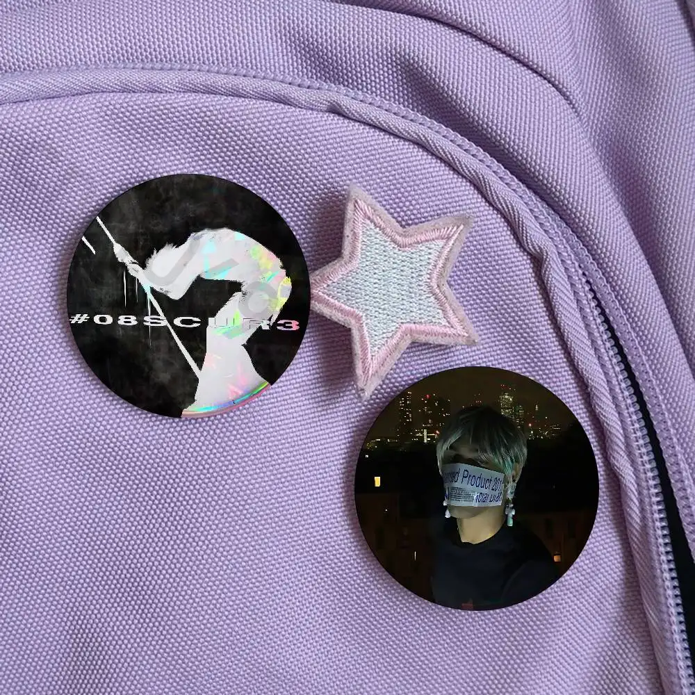 Ecco2k Drain Gang Vintage 25mm 75mm 44mm 58mm 32m Brooches Badges Pins for Accessories