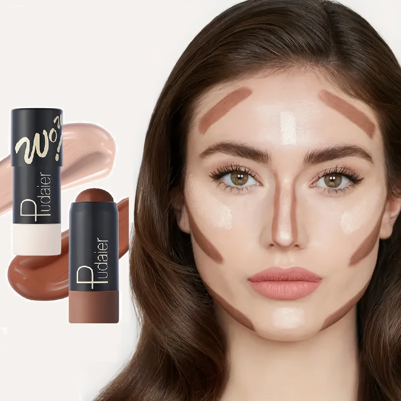 Waterproof Long Lasting Foundation Stick Concealer, Full Coverage, Oil Control Natural Matte Face Makeup for Daily Use