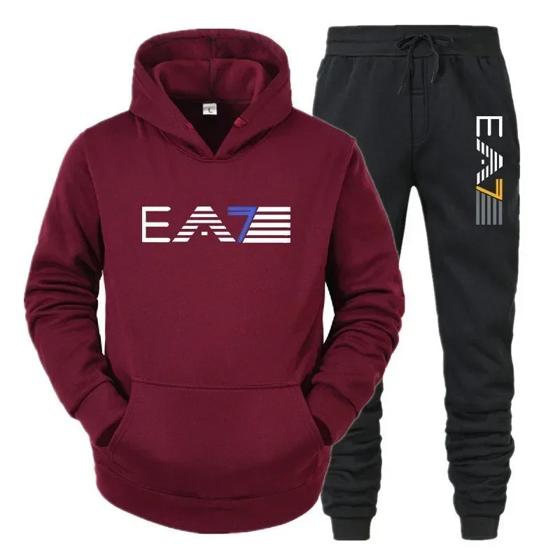 

Autumn and Winter sportswear pants and sweatshirt set 2025 Men's sweatshirt set, new autumn and winter fashionable casual sports