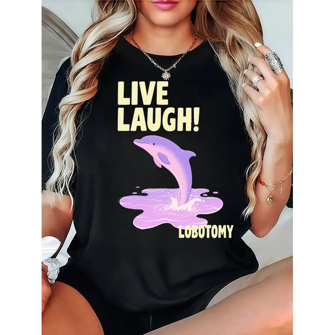 

Fun - Filled Tee Featuring A Leaping Dolphin And Humorous Phrase