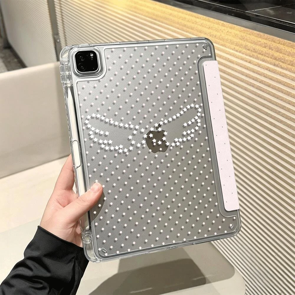 Ins Polka Dot Musical Note Angel Wings Cover For iPad Pro 13 11th M5 M4 12.9 A16 10 8 7 9th 10th Air 11 M2 M3 Mini Tablet Case view 5