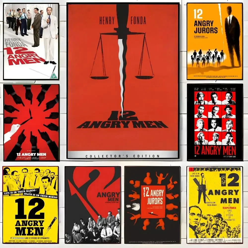 Classic Movie 1-12 Angry Men Poster Wall Art Print Decorative Mural Home Decor Gift Unframed