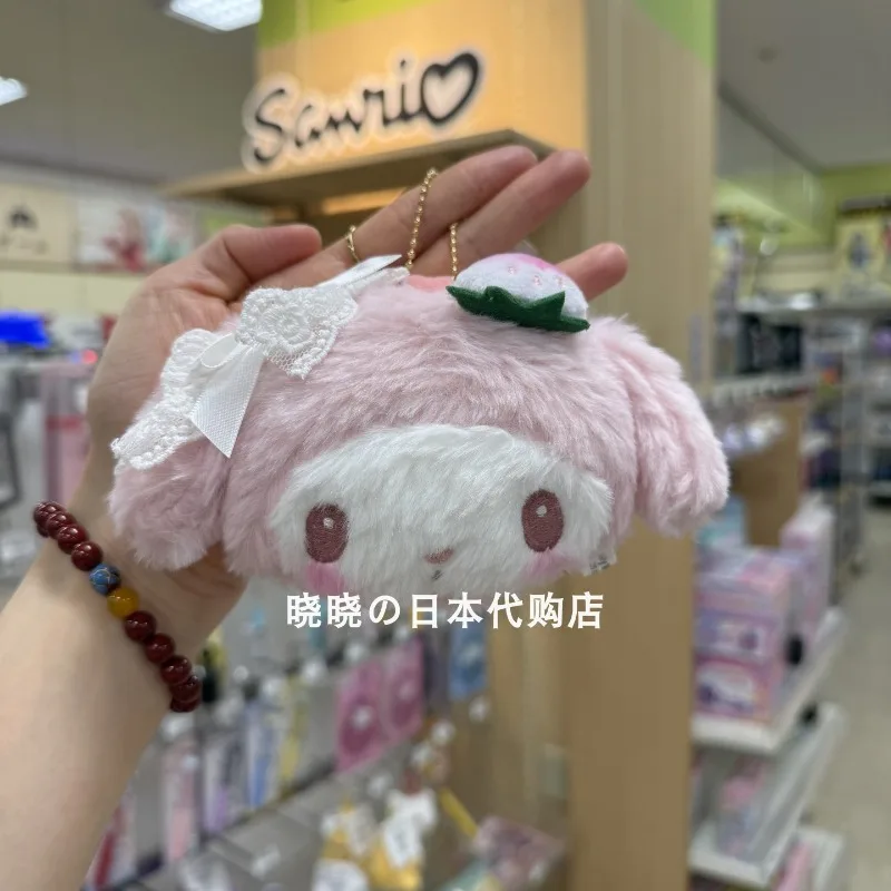 

Сентябрьские новые поступления Sanrio, белая клубничная мелодия, кукла, зеркальная подвеска, заколка для волос и расческа, аниме, мультяшные игрушки для детей
