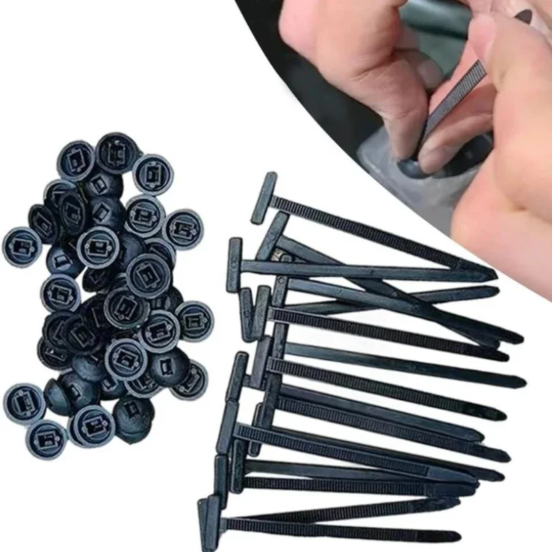 10/30/50pcs Nylon Universal Cable Tie Buckle Pin and Button Zip Ties Self-Locking Fixed Cables Zip Tie Wire Fastening Straps