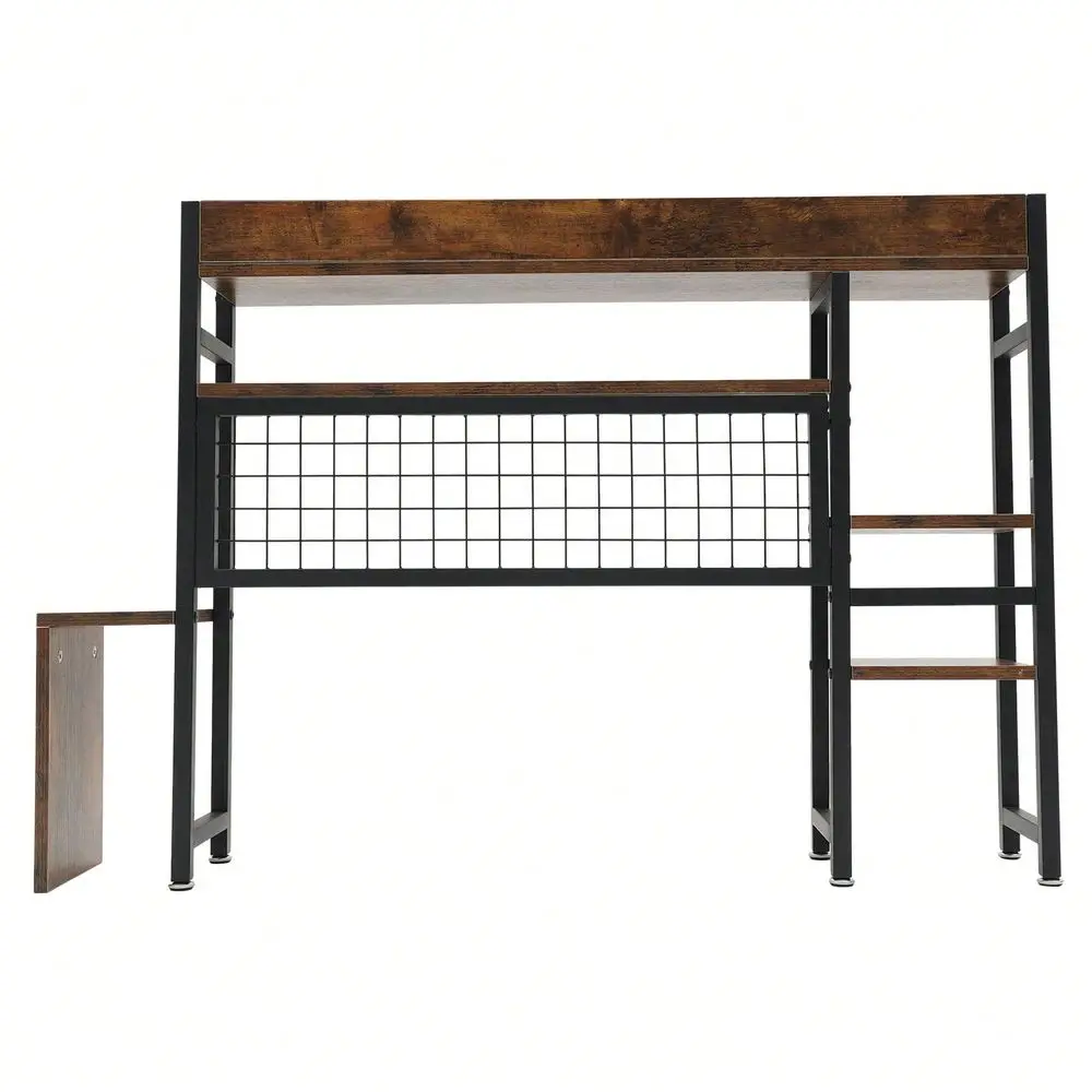 

Desktop Bookshelf Countertop Display Shelf 4 Tiers Desktop Display Rack Desk Organizer Shelf For Home Office Dorm Brown 37.8x8.