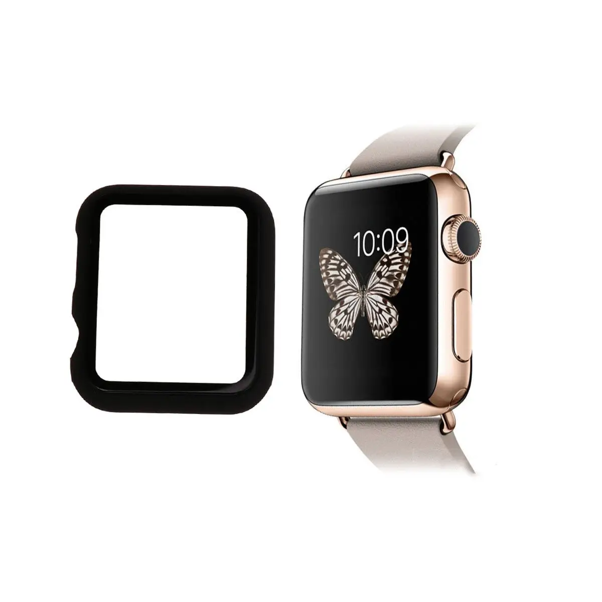 

1Pcs Premium Tempered Glass Watch Screen Protector Full Cover Clear Transparent Scratch Resistant Film Compatible with Iwatch