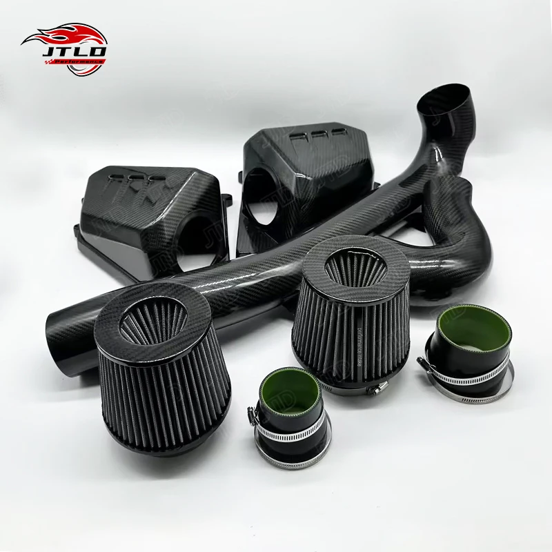 JTLD تطوير البيانات الأصلية للسيارة BMW M3 M4 G80 نظام مدخل الهواء البارد من ألياف الكربون الجافة النقية