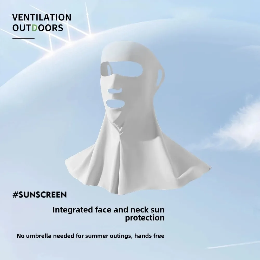 Cycling Face and Neck Sunscreen Mask Elastic Polyester Face Sun Protection Lightweight Thin Breathable Sunshade Mask Summer