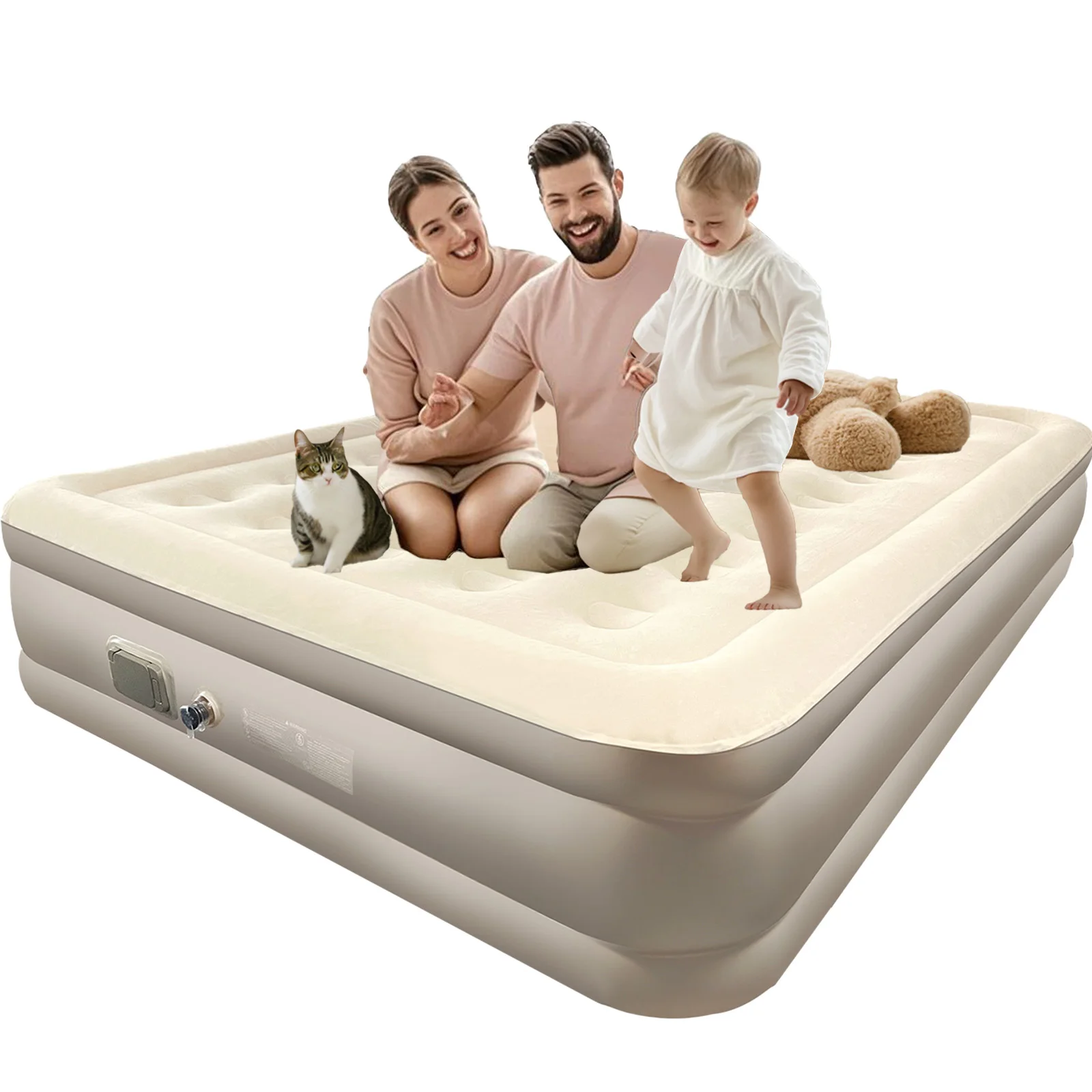 Vanace Wholesale Modern Design Portable PVC Inflatable Air Mattress Built-In Pump Self-Inflating Air Bed Outdoor Gym Camping Use