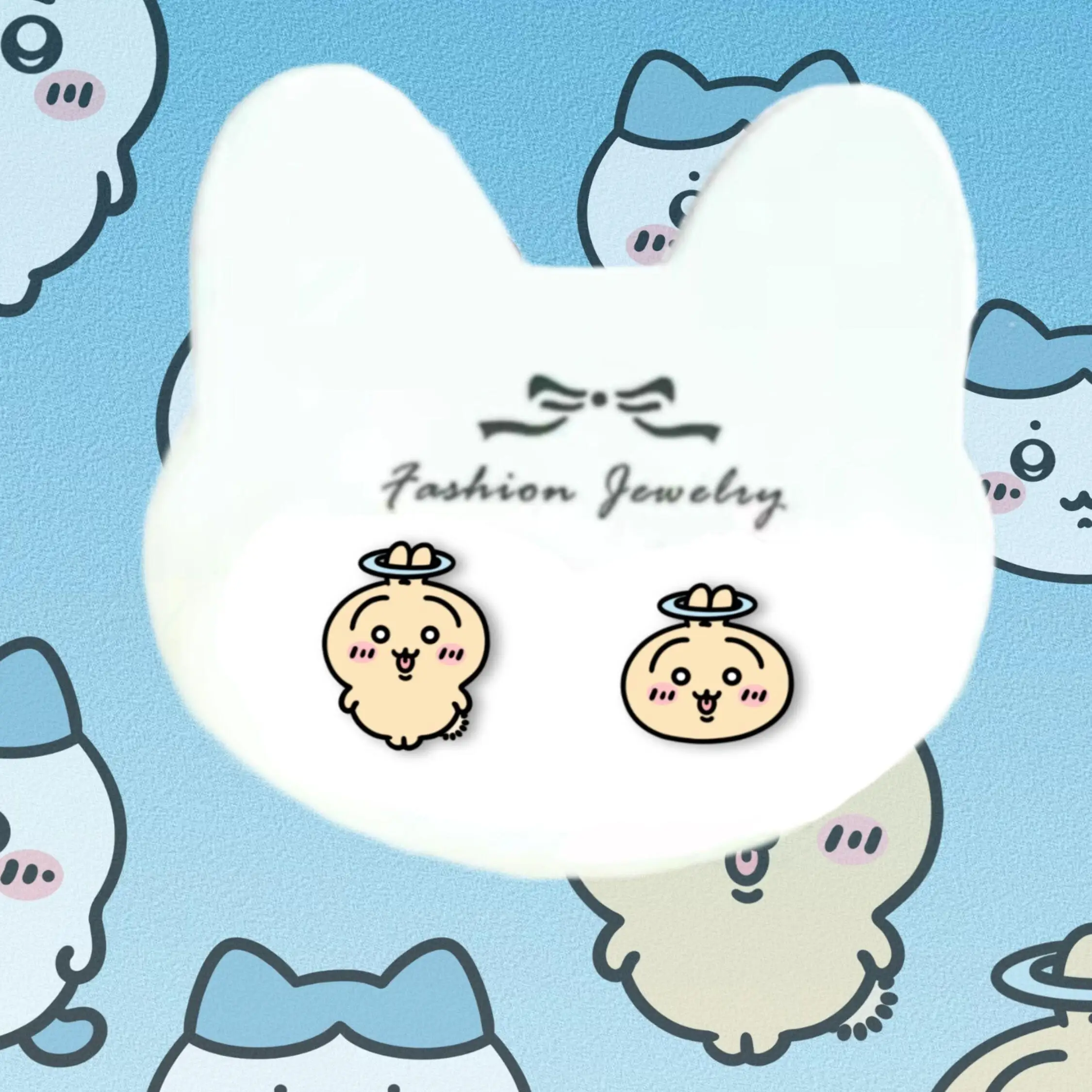 مجموعة أقراط Chiikawa Hachiware Usagi اللطيفة للطالبات أقراط للفتيات الجميلات هدية عيد ميلاد