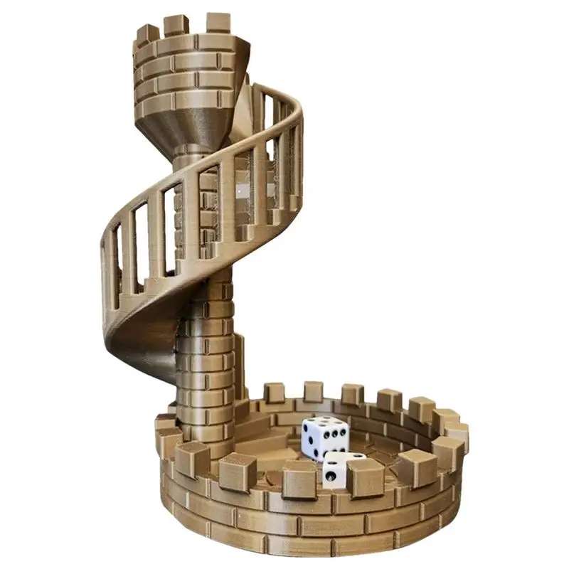 Dice Tower Castle Castle Sieve Tower Ornaments Desktop Decorations Dice Castle Tower Tabletop Game For Offices Kids Adults