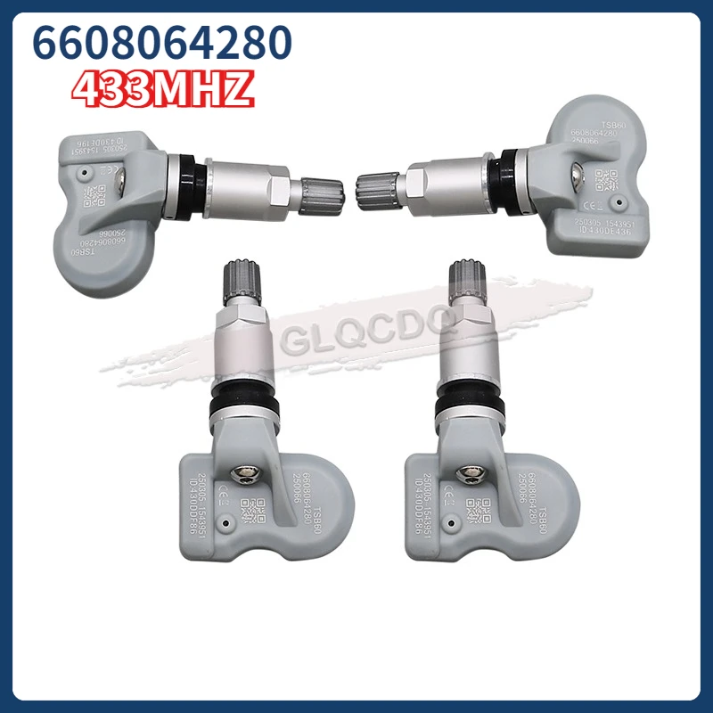 

4PCS 6608064280 Tire Pressure Sensor 433MHZ TPMS 66080-64280 For Geely Atlas L Boyue COOL Geometry G6 Galaxy E5 Okavango L