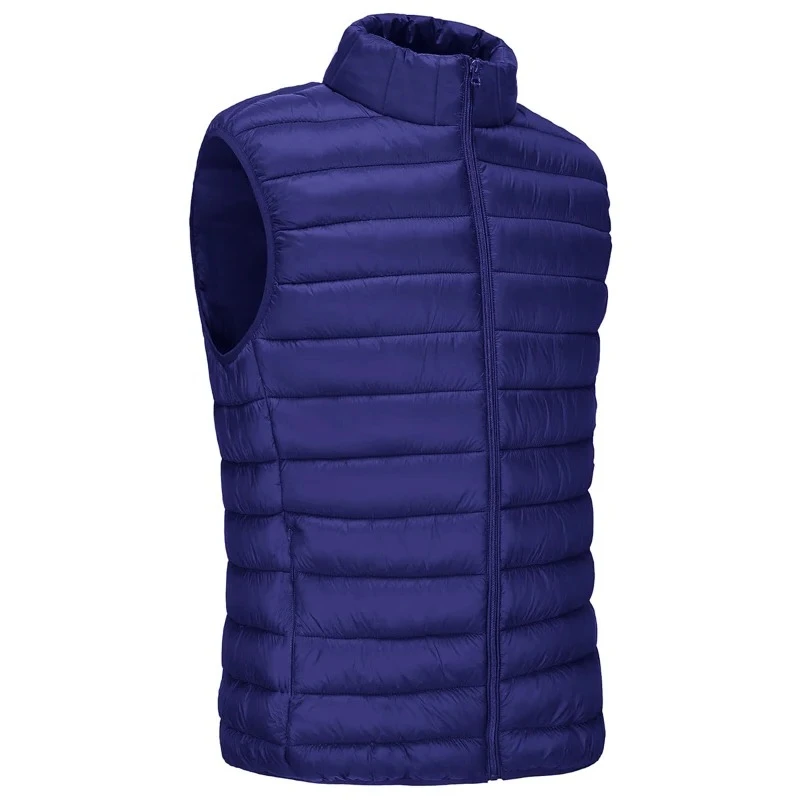 Animal Game Men's Casual Vest Autumn Lightweight Sleeveless Jacket Zipper Outerwear Vest Outdoor Down Vest Coats with Pockets