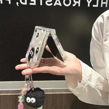 Plyšový kulový přívěsek na telefon s přívěskem pro Samsung Galaxy Z Flip 7 6 5 4 Ochranný zadní kryt pro ZFlip5 ZFlip6 ZFlip7 Pouzdro Shell 10 nejlepší prodej Flipové pouzdro Sailor Moon pro Samsung Galaxy Z - №10