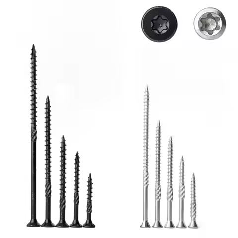 20pcs Torx Slot Knurled Screws Stainless Steel Wood Deck Screws Rust Resistant Six Lobe Self Tapping Fibreboard Drywall Screw