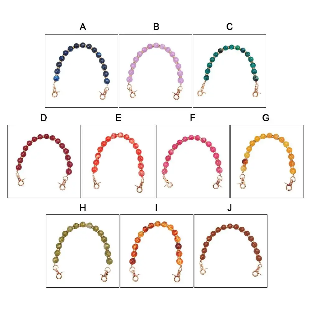 Resina Bolsa Cadeia Requintado Substituível Pedra Colorida Extensão Bead Cadeia, Caixa Do Telefone Cadeia Pendurada, Saco Peças Acessórios