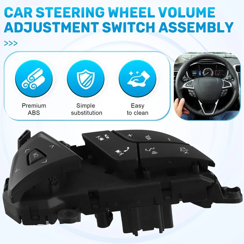 Car Steering Wheel Volume Adjustment Switch Assembly Multifunction Switch DG9T-9E740DBW For Ford Fusion 2013-2018