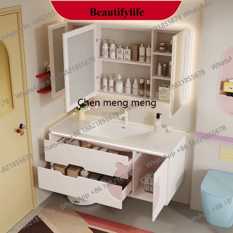D132 Gadgets Decorations Bathroom Cabinet Skincare Sink Corner Accessories Bathroom Cabinet Vanity Organizer Gabinete Home Furni