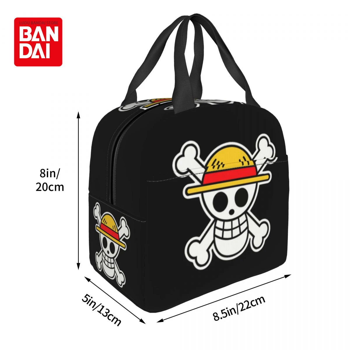 Custom One Piece Skull Logo Lunch Bag Women Cooler Warm Insulated Lunch Box for Kids School Children