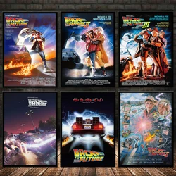 Classic Sci-Fi Movie Back To The Future Trilogy Retro Film Poster Canvas Painting Aesthetics Wall Art Pictures Home Room Decor