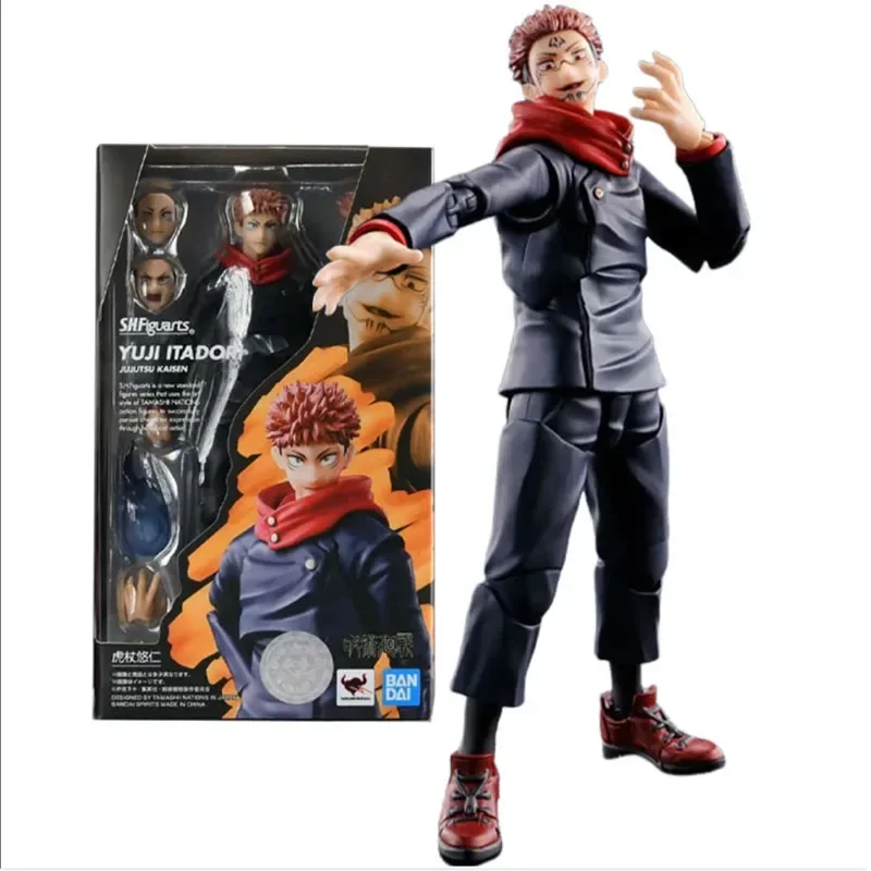 Bandai Genuine Figure Jujutsu Kaisen Model Kit S.H.Figuarts Itadori Yuji Collection Model Action Figure Toys for Children Gifts