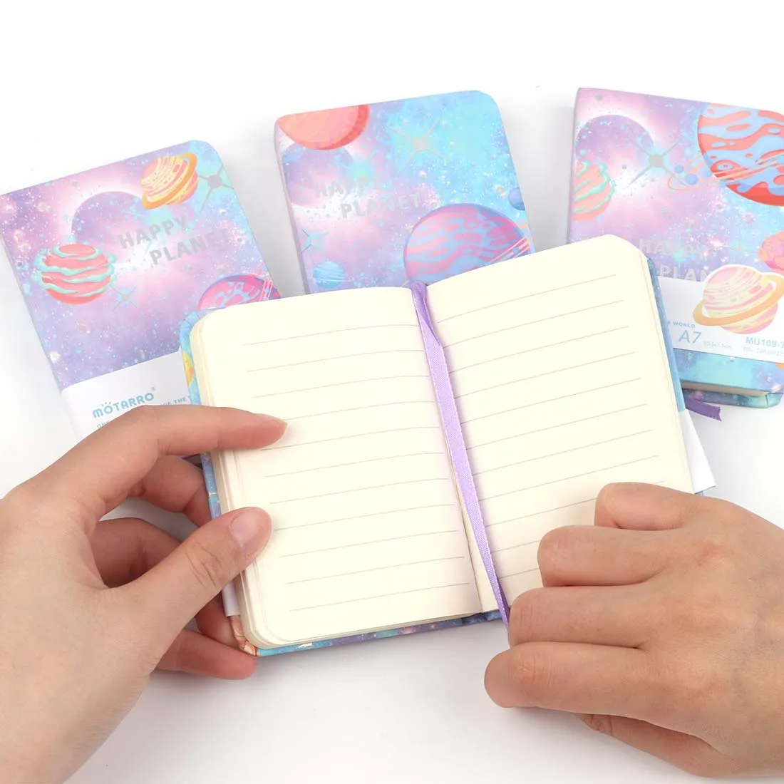 MOTARRO 1Pcs A7 Notebook Happy Planet Notepad Cartoon Memo Ins Hand Ledger for Student School Office Supplies Notepad