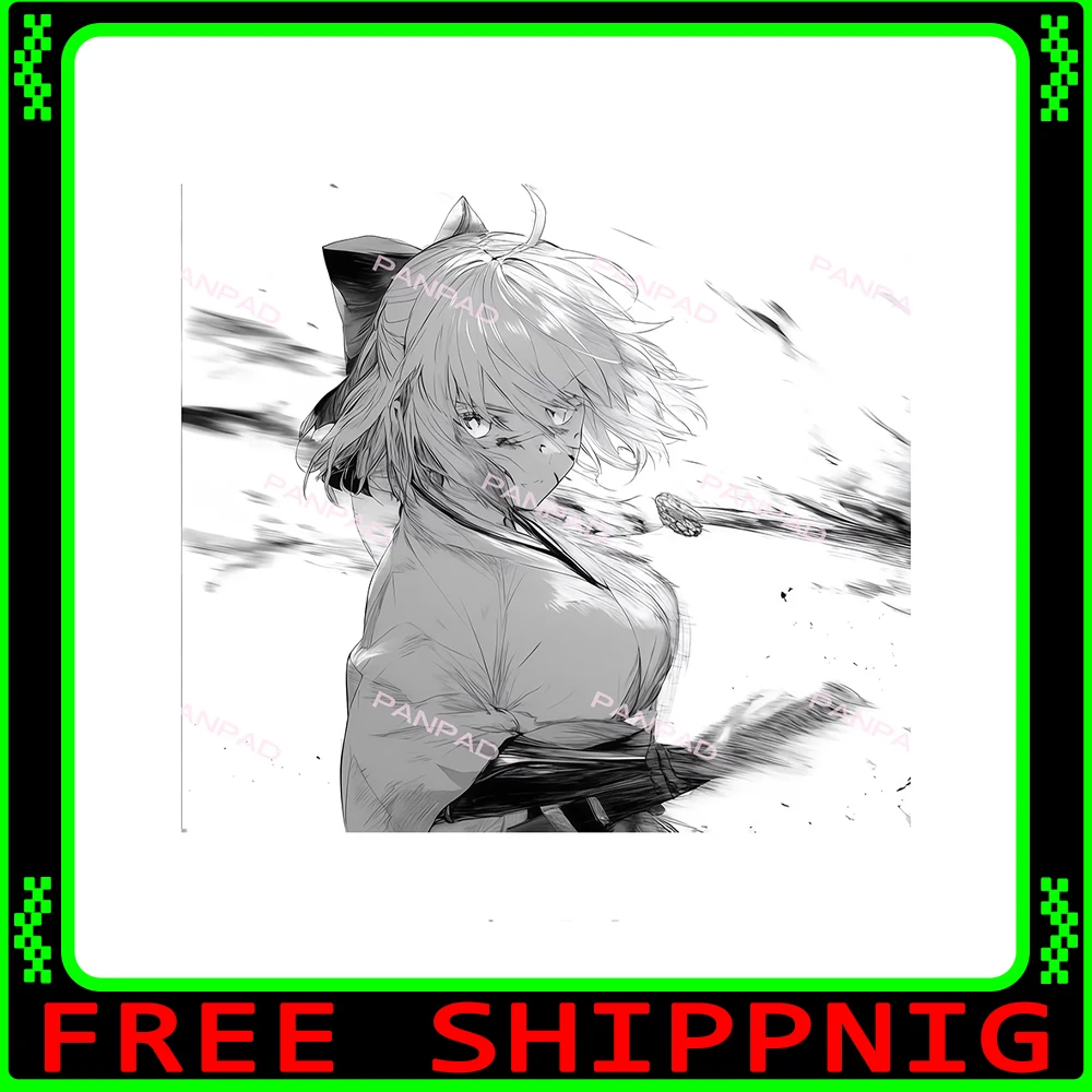 PAN Esports Soji Okita Glass Mousepad Smooth and Speed Mouse Pad FPS Coating Full Coverage Primer For APEX CSGO PC Accessories