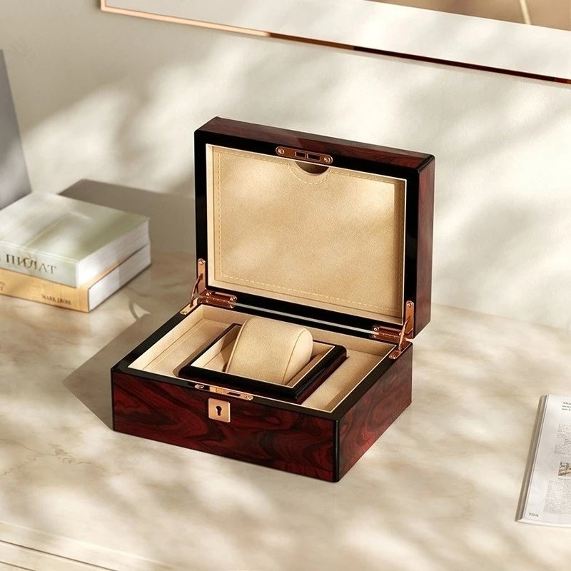Wooden Watch Box Men Luxury Watches Storage Boxes Travel Protect Watch Display Case Organizers Packaging Showcase Supplies Gift