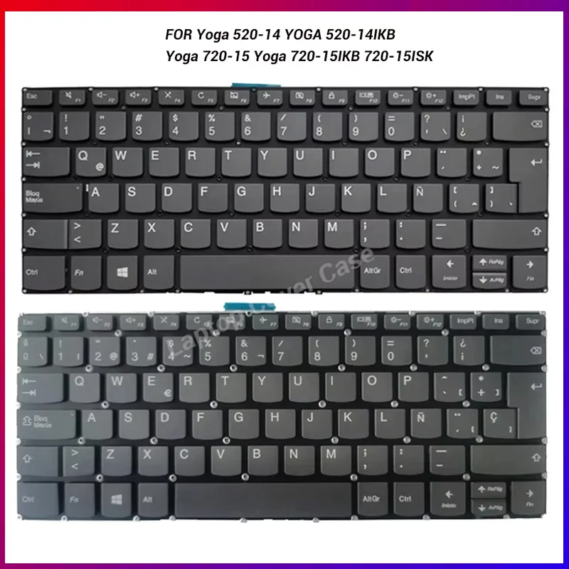 NUEVO Teclado para Portátil en Español/Latino para Yoga 520-14, YOGA 520-14IKB, Yoga 720-15, Yoga 720-15IKB, 720-15ISK