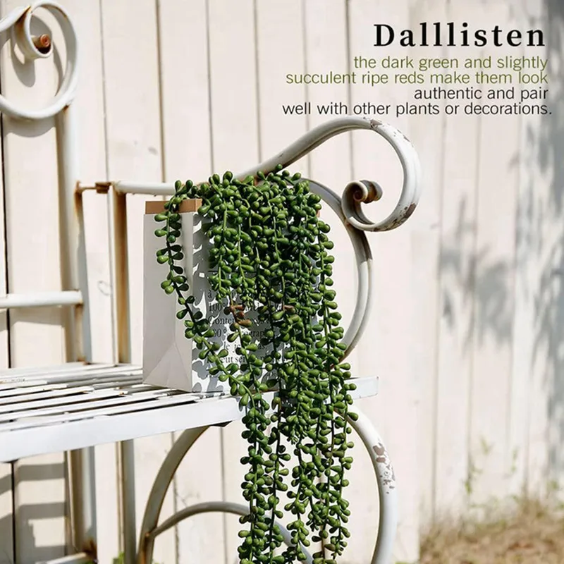 

1Pc Fern Artificial Plastic Plants Vine Christmas Tree Accessories Home Room Wall Hanging Wedding Arch Decor Photography Props