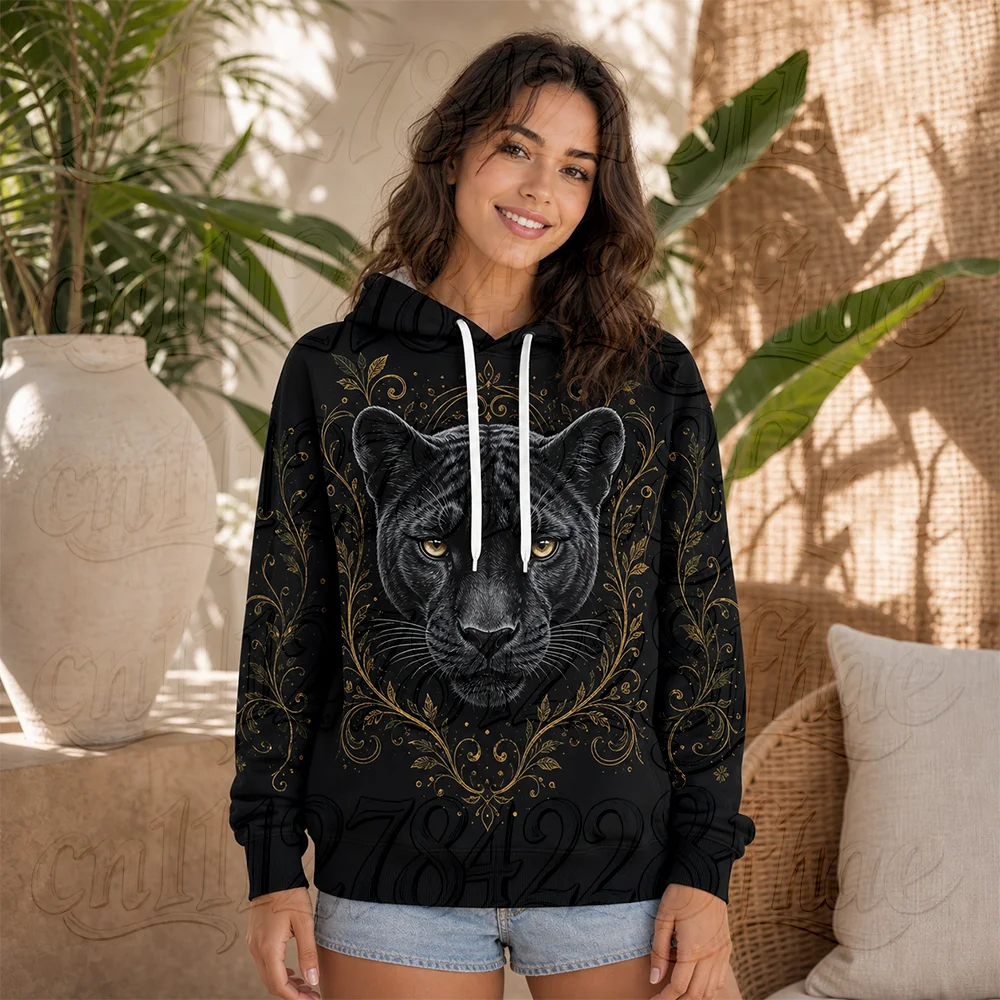 Women's Hoodie Autumn Winter Warm Long Sleeve Hooded Sweatshirt Graphic Print Casual Streetwear Fashionable Daily Wear Clothing