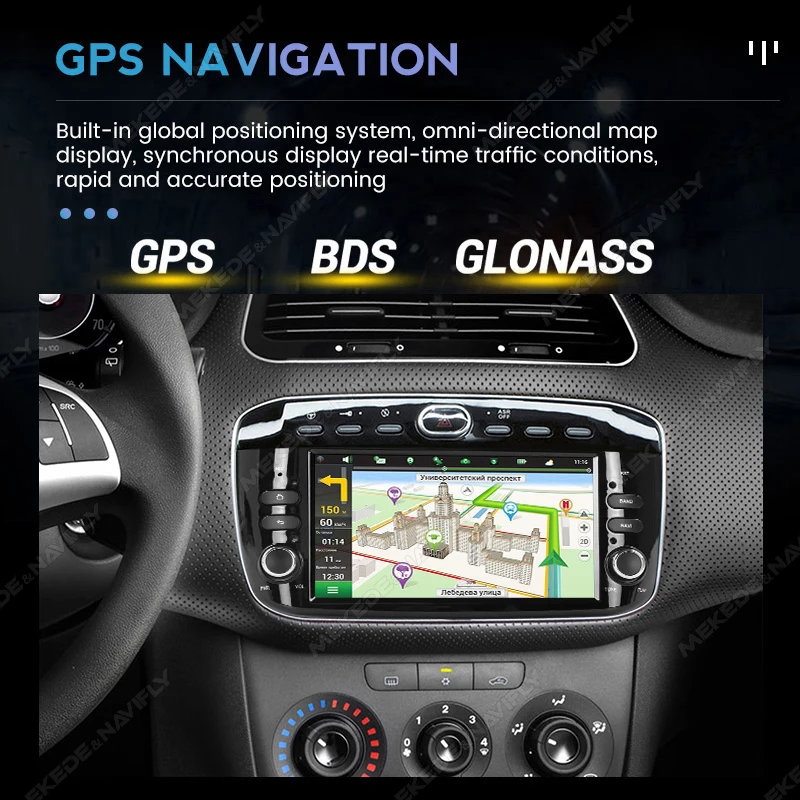 7 بوصة أندرويد سيارة ستيريو لاسلكي Carplay لشركة فيات لينيا بونتو EVO 2012-2015 سيارة مشغل وسائط متعددة رئيس وحدة لتحديد المواقع الملاح واي فاي #5