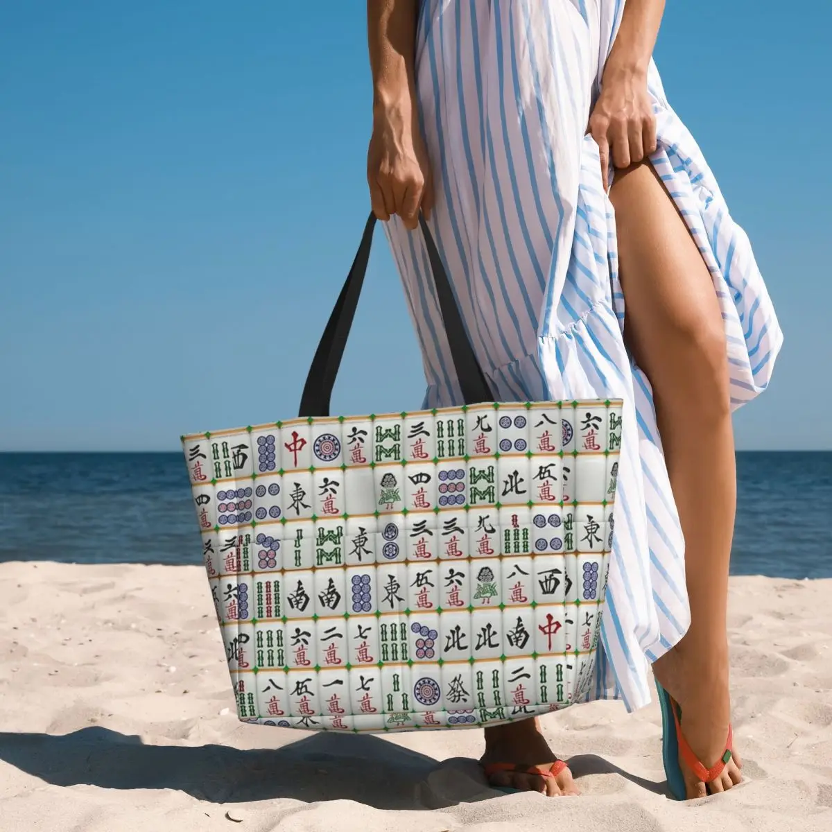 Borsa da viaggio Mahjong Beach, borsa Tote personalizzabile Shopping Out regalo di compleanno modello Multi-stile