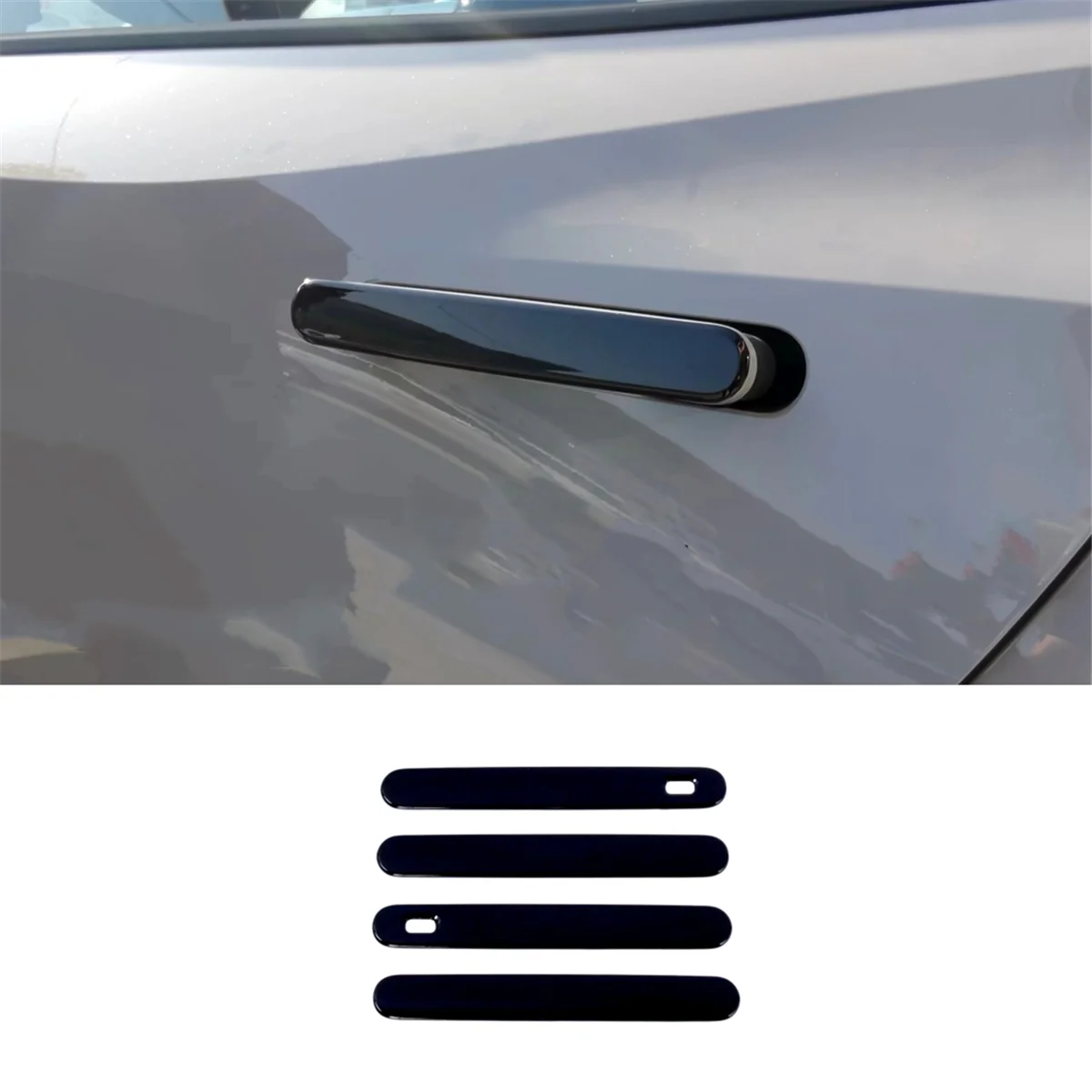 Car Exterior Door Handle Cover Cap Trim for Changan UNIV UNI-V 2023 2024 Accessories - Black