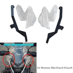 Motorcycle Left Right Windshield Windscreen Front Side Panels Wind Deflector For Montana XR5 Excelle 500X Colove KY500X KY400X